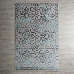 Blue Arabesque Floor Rug - Large