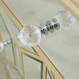 Madeleine Mirror Dining Cabinet - Champagne Gold Frame