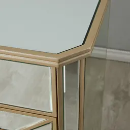 Madeleine Mirror Dining Cabinet - Champagne Gold Frame