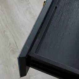 Luella Black Bedside Table 