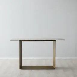 Isla Light Brown Marble Sideboard -  Brushed Bronze Legs