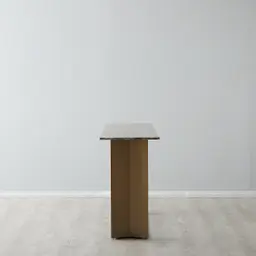 Isla Light Brown Marble Sideboard -  Brushed Bronze Legs