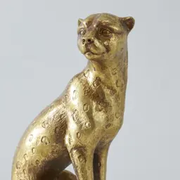 Sitting Gold Leopard Decorative
