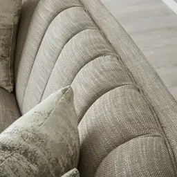 Sheppard Khaki Woven Fabric 3-Seater Sofa