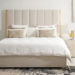 Beaumont Cream Boucle King Bed