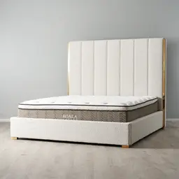 Beaumont Cream Boucle Queen Bed