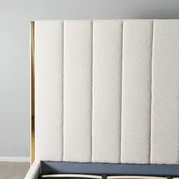 Beaumont Cream Boucle Queen Bed