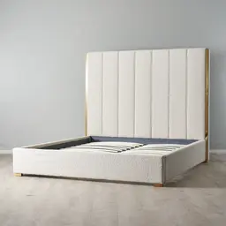 Beaumont Cream Boucle Queen Bed