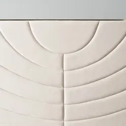 Gertrude Cream Velvet Queen Bed