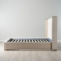 Gertrude Cream Velvet Queen Bed