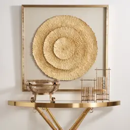 Leilani White and Gold Paper Shadow Box 