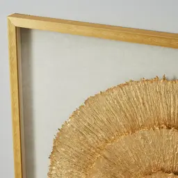 Leilani White and Gold Paper Shadow Box 