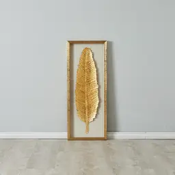 Marigold Gold and White Paper Shadow Box 