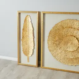 Marigold Gold and White Paper Shadow Box 