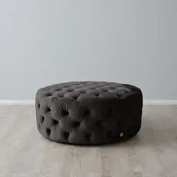 Kelly Charcoal Velvet Ottoman