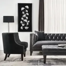 Vogue Charcoal Velvet Chair