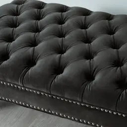 Vogue Charcoal Velvet Ottoman