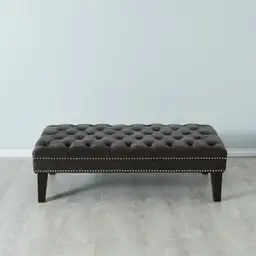 Vogue Charcoal Velvet Ottoman