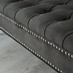 Vogue Charcoal Velvet Ottoman