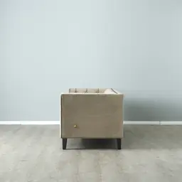 Manuel Beige Velvet 3-Seater Sofa 