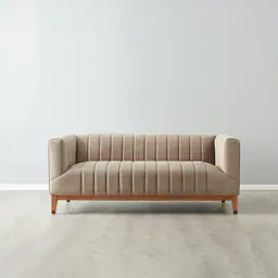 Astoria III Beige Velvet 2-Seater Sofa 