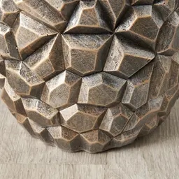 Polished Rockpile Antique Gold Vase - Large