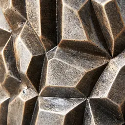 Polished Rockpile Antique Gold Vase - Large