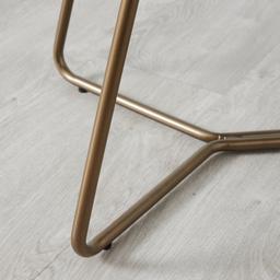 Quinn Olive Green Boucle Bar Stool - Brass Colour Legs