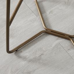 Quinn Charcoal Boucle Bar Stool - Brass Colour Legs