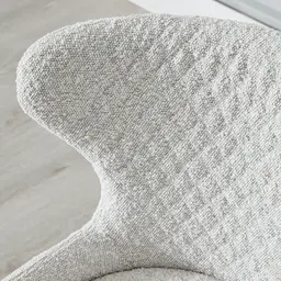 Quinn Cream Boucle Dining Chair - Brass Colour Legs