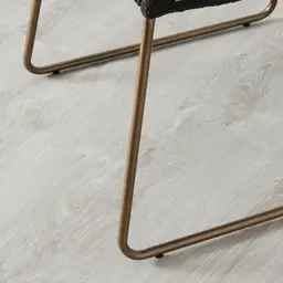 Quinn Charcoal Boucle Dining Chair - Brass Colour Legs