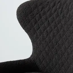Quinn Charcoal Boucle Dining Chair - Brass Colour Legs