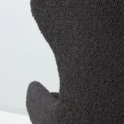 Quinn Charcoal Boucle Dining Chair - Brass Colour Legs