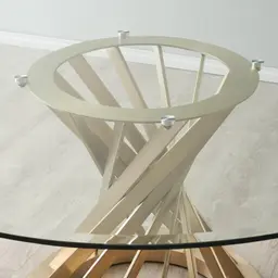 Louisa Brushed Gold Dining Table 