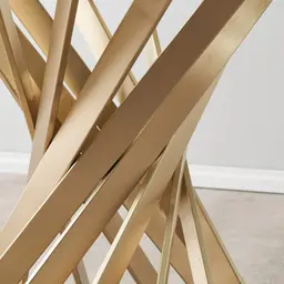 Louisa Brushed Gold Dining Table 