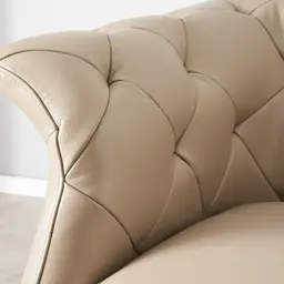 Regal Taupe Leather Single Seat Sofa