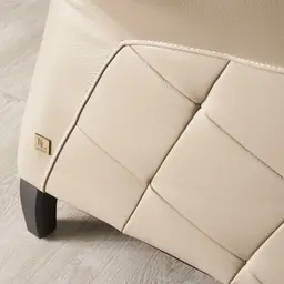 Regal Taupe Leather Single Seat Sofa