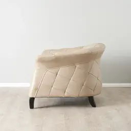 Regal Taupe Leather Single Seat Sofa