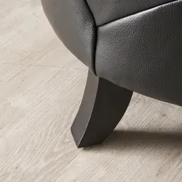 Regal Black Leather Single Seat Sofa