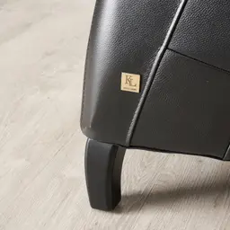 Regal Black Leather Single Seat Sofa