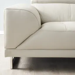 Fortitude II Cream Leather Corner Lounge 