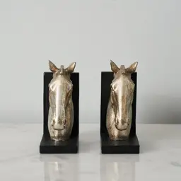 Horrace Antique Silver Bookends 