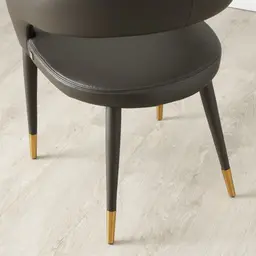 Moulin Smoke Grey Vegan Leather Dining Chair 