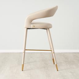 Moulin Sand Beige Vegan Leather 76cm Bar Stool