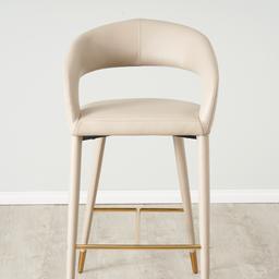 Moulin Sand Beige Vegan Leather 76cm Bar Stool