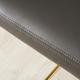 Moulin Smoke Grey Vegan Leather Bar Stool 