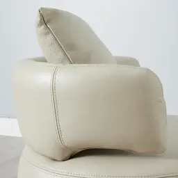 Vermont Almond Cream Leather Chair