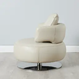 Vermont Almond Cream Leather Chair