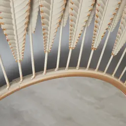 Feather Round Mirror 120cm