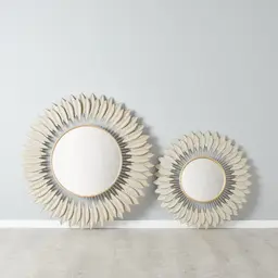 Feather Round Mirror 120cm